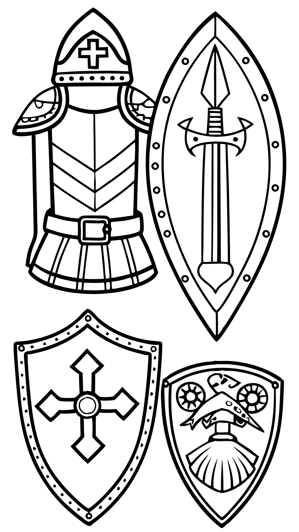 coloriage armure de Dieu